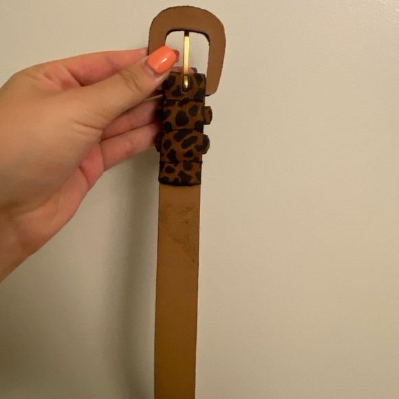 Leather Animal Print Belt - Picture 5 of 6